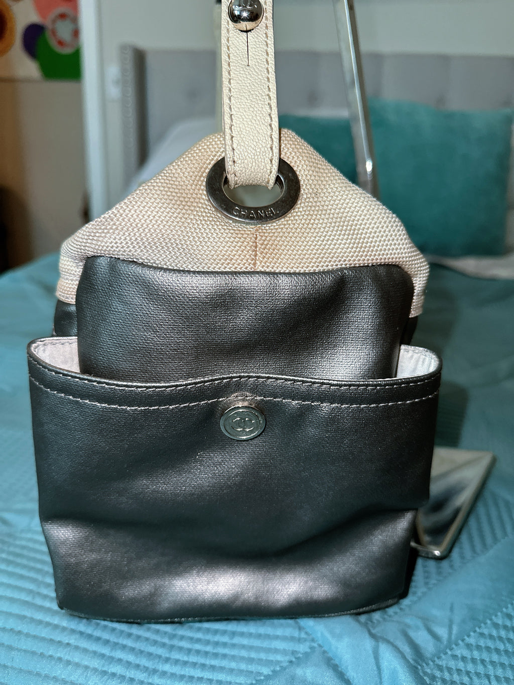 CHANEL PARIS BIARRITZ TRAVEL TOTE BAG image 5