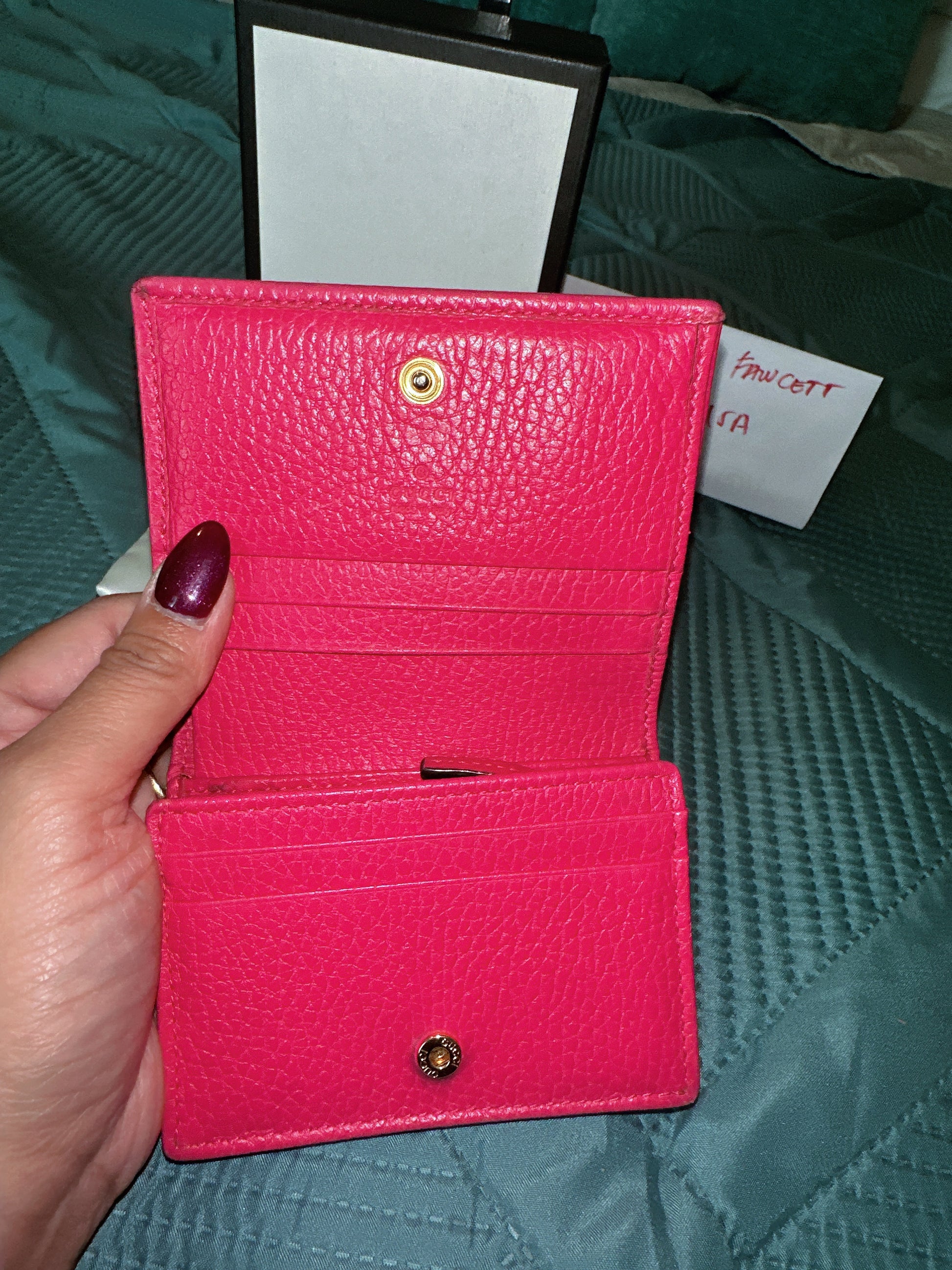 Marmont compact wallet with box and dustbag image 8