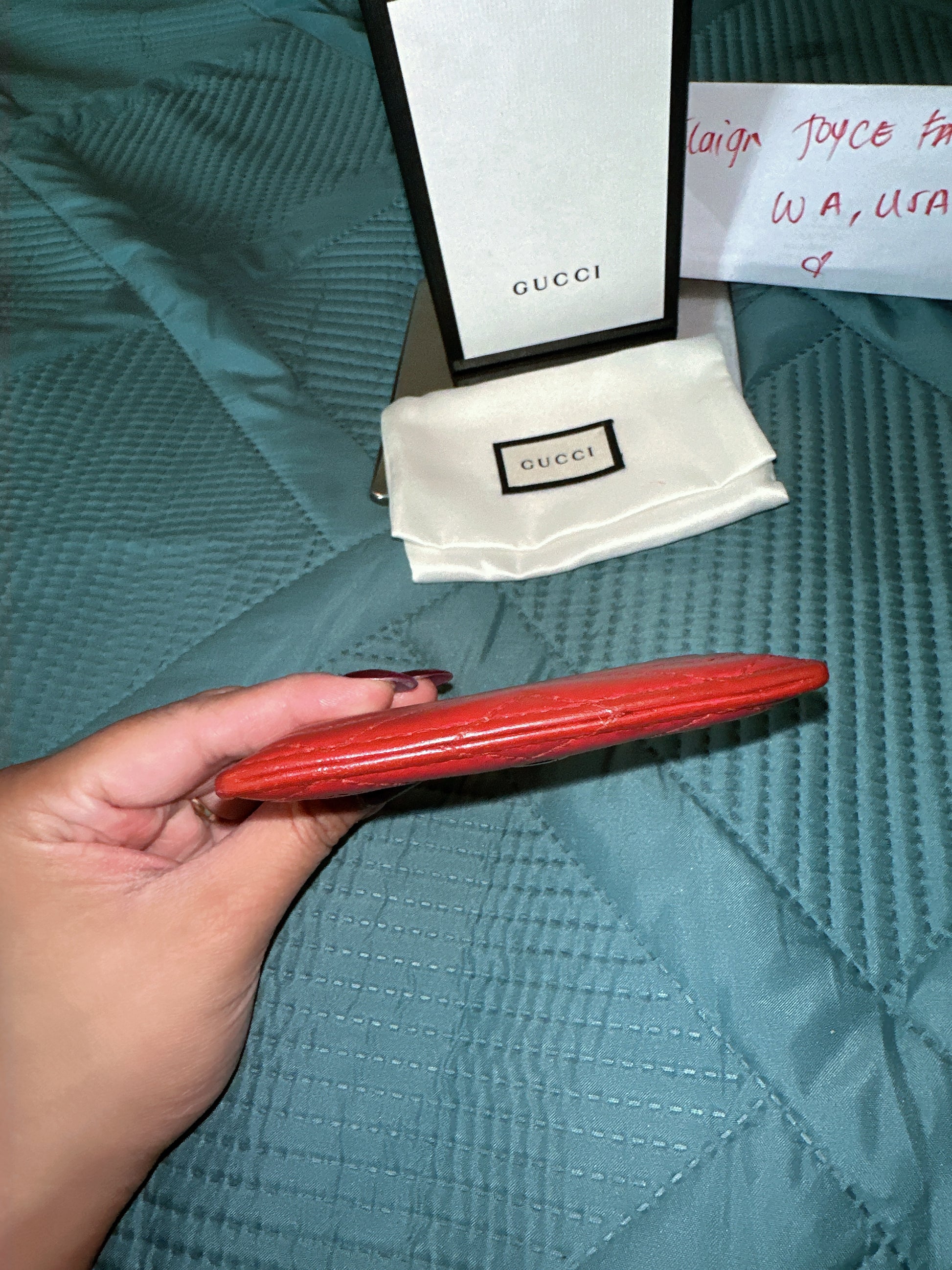 Authentic gucci card holer with box and dustbag image 5