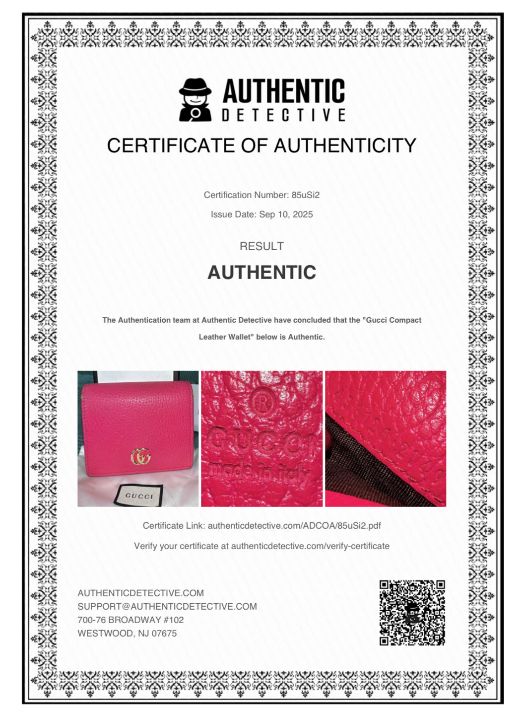 Marmont compact wallet with box and dustbag image 3