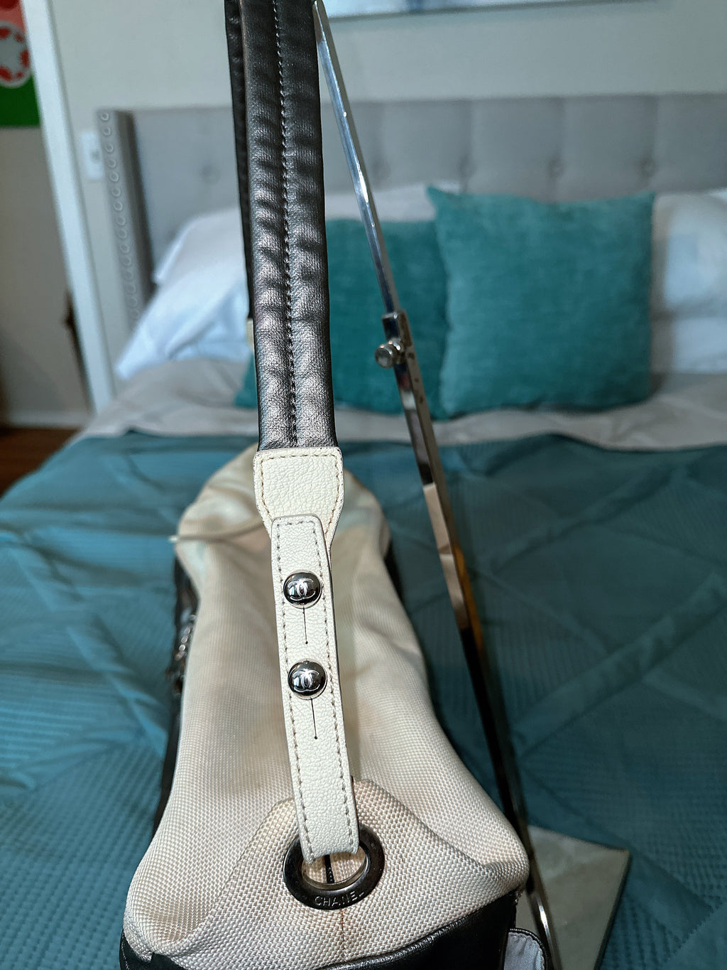 CHANEL PARIS BIARRITZ TRAVEL TOTE BAG image 6