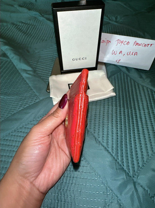 Authentic gucci card holer with box and dustbag image 1