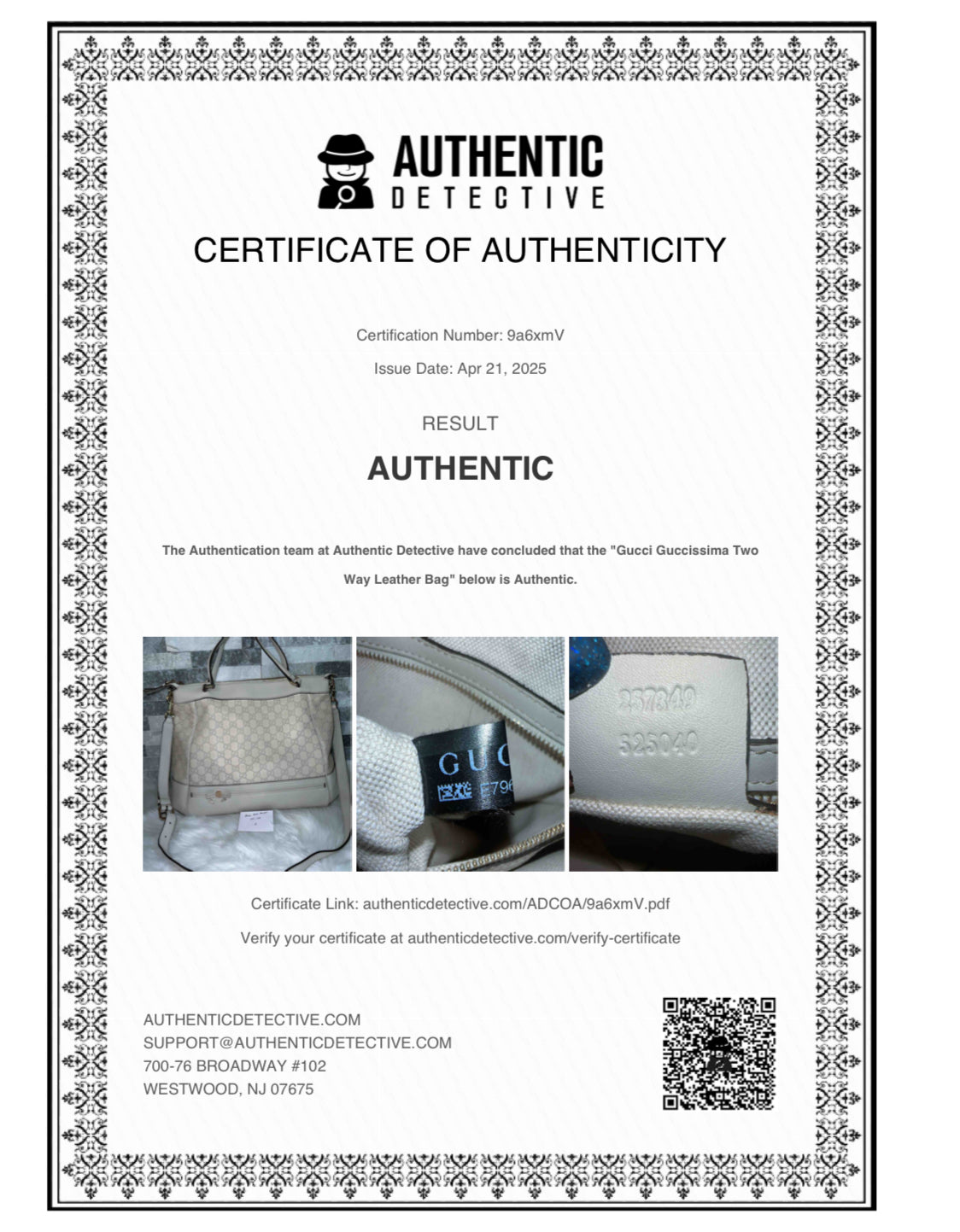 Guccissima Mayfair Top Handle Satchel Off White image 5