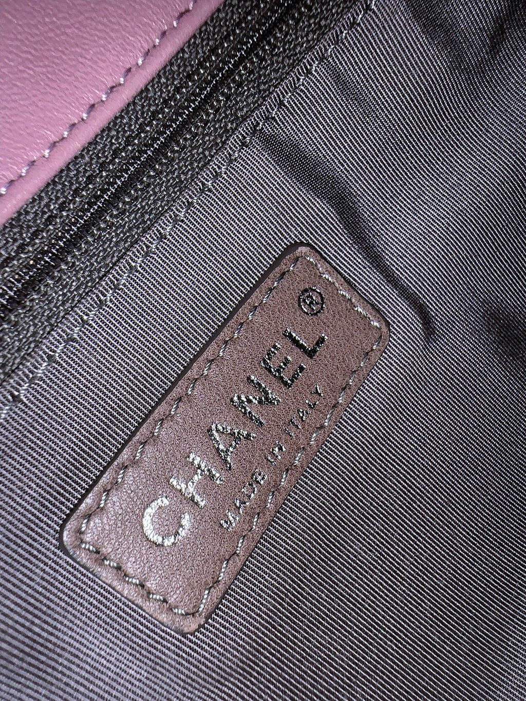 Bicolor Chain Flap Bag Quilted Lambskin Medium