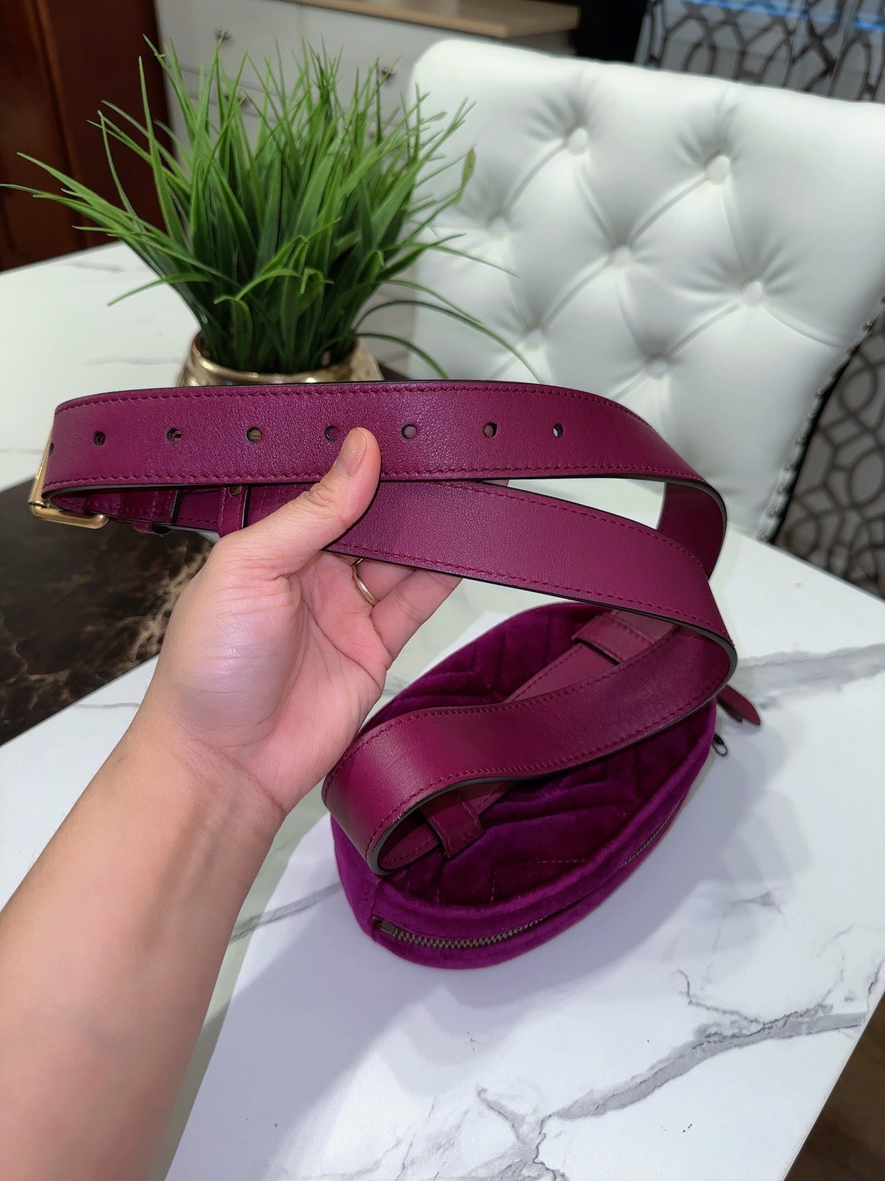 Velvet Marmont belt bag image 9