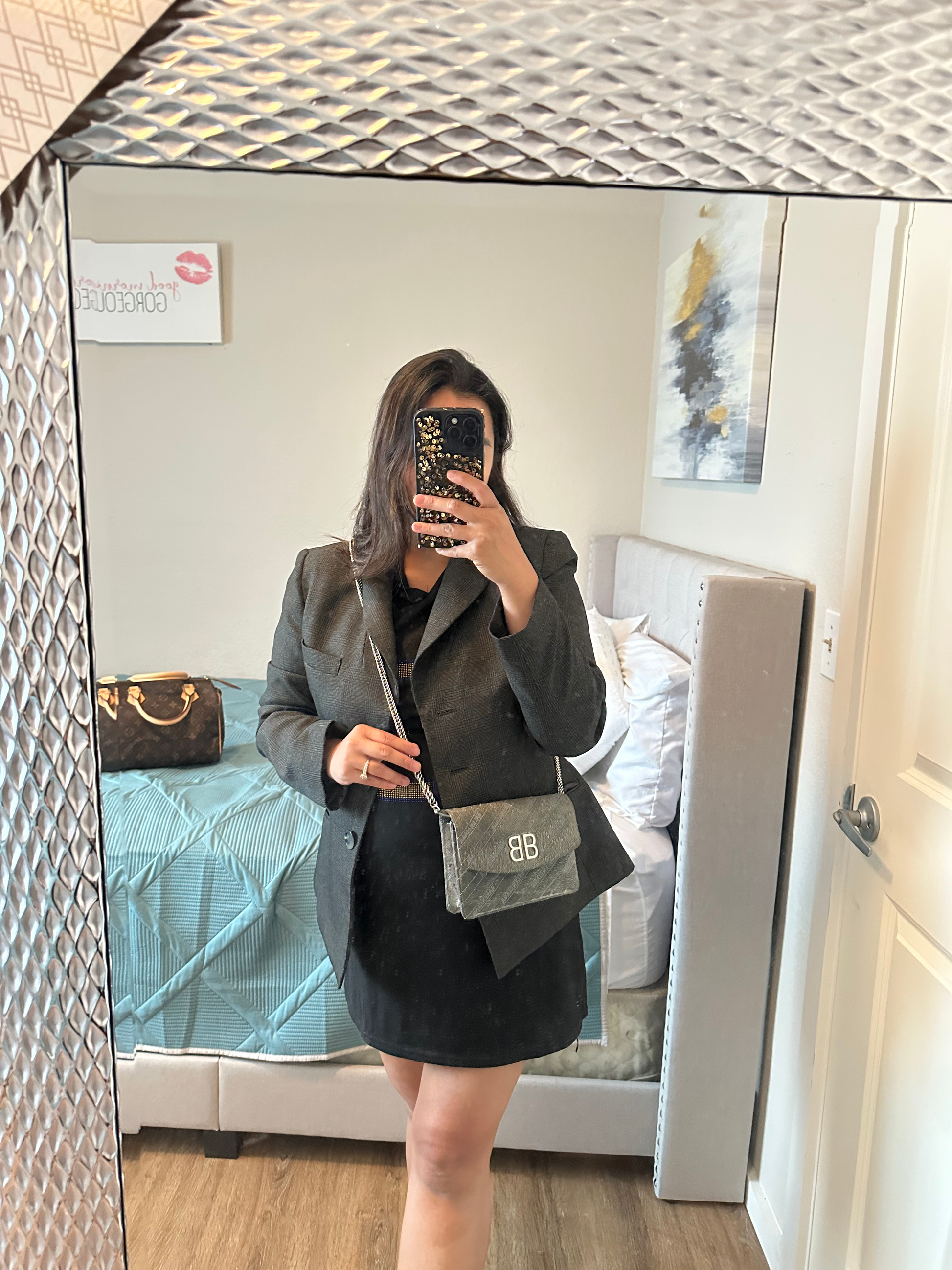 Glitter Logo Matelasse BB Wallet On image 2