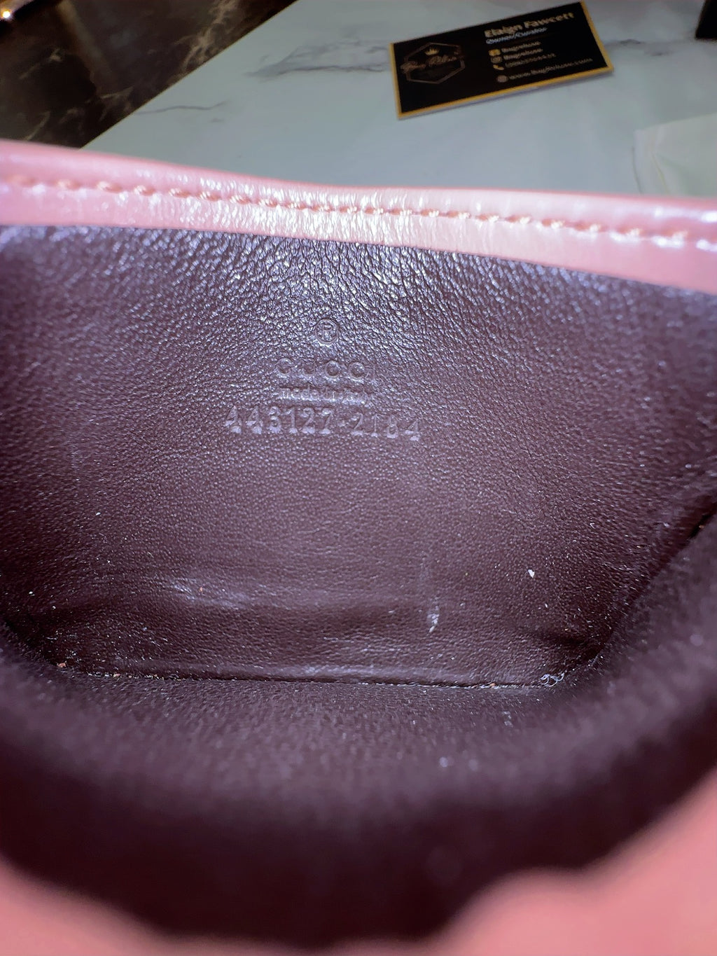 Marmont card holder with box and dustbag