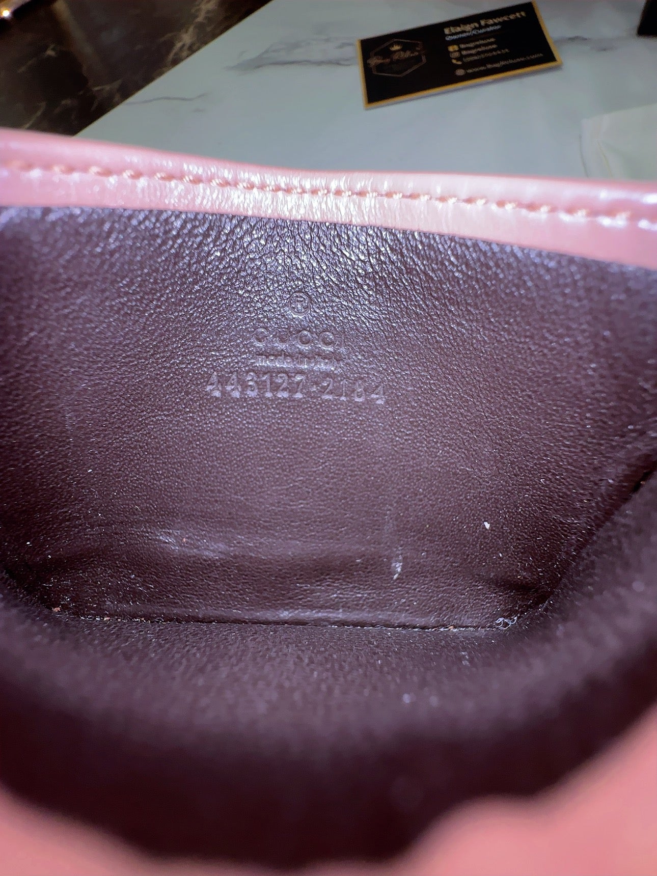Marmont card holder with box and dustbag