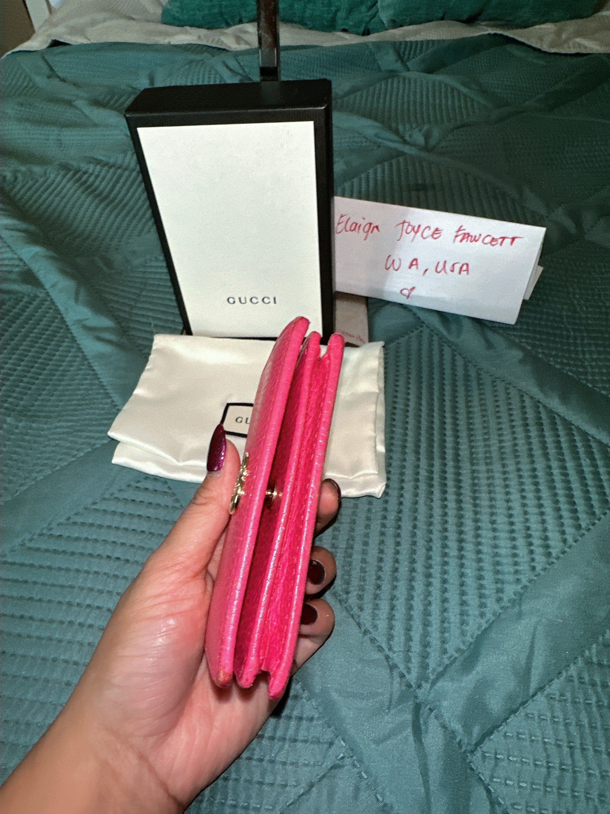 Marmont compact wallet with box and dustbag image 4