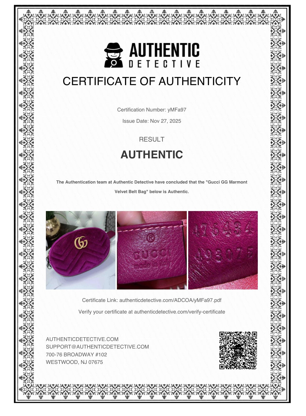 Velvet Marmont belt bag image 4