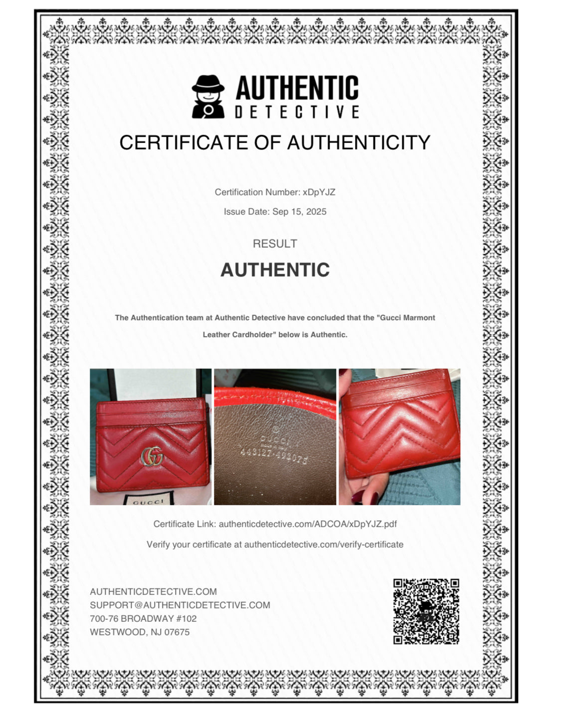 Authentic gucci card holer with box and dustbag image 8