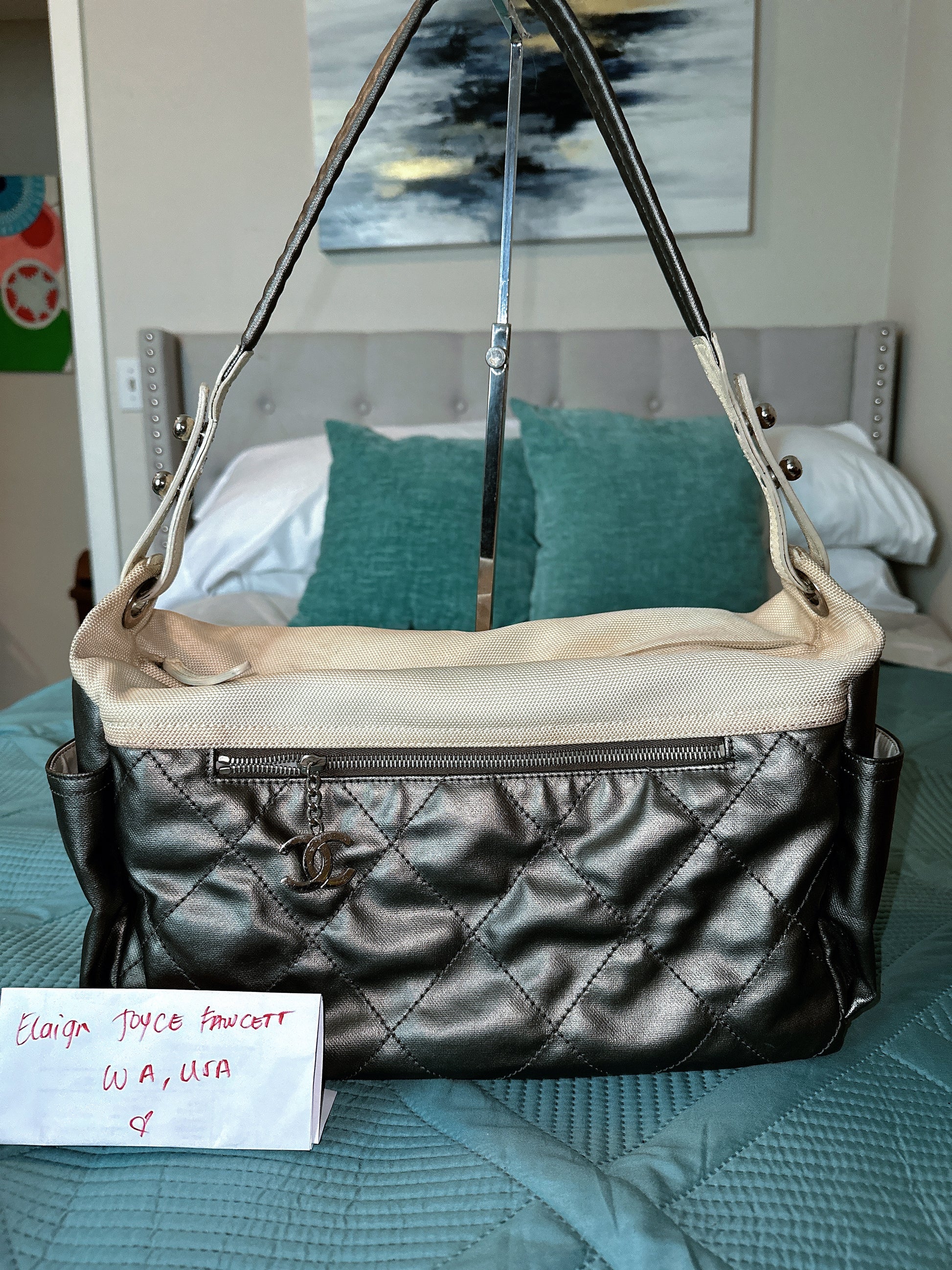 CHANEL PARIS BIARRITZ TRAVEL TOTE BAG image 0