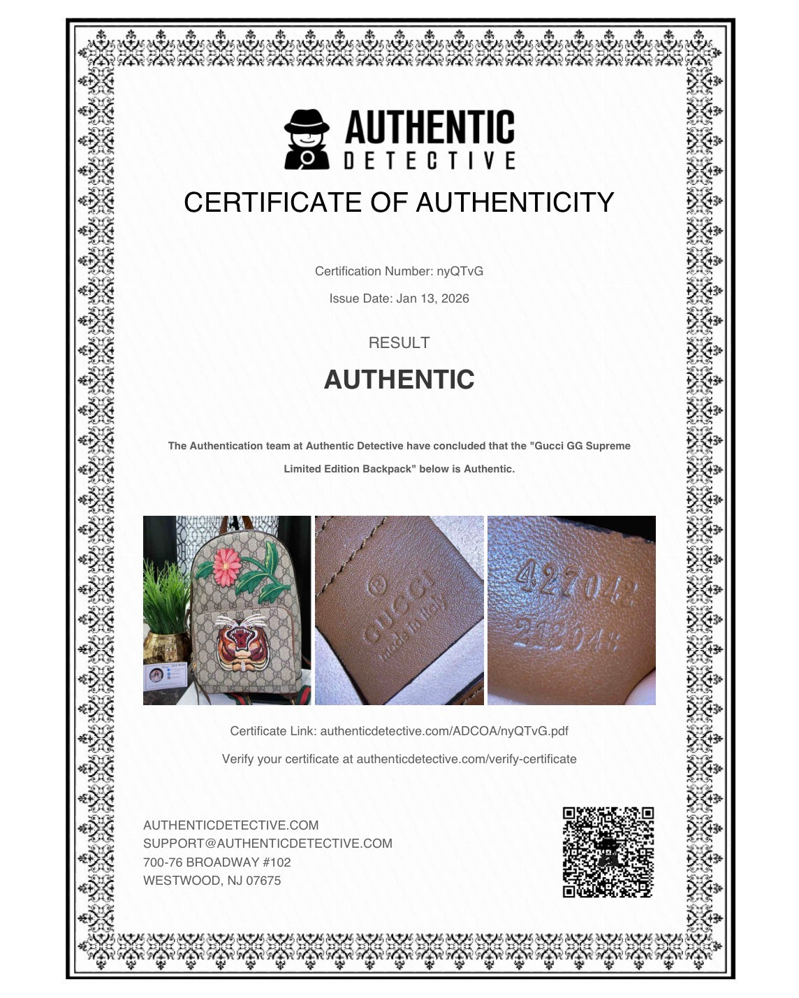 Supreme Embroided Backpack