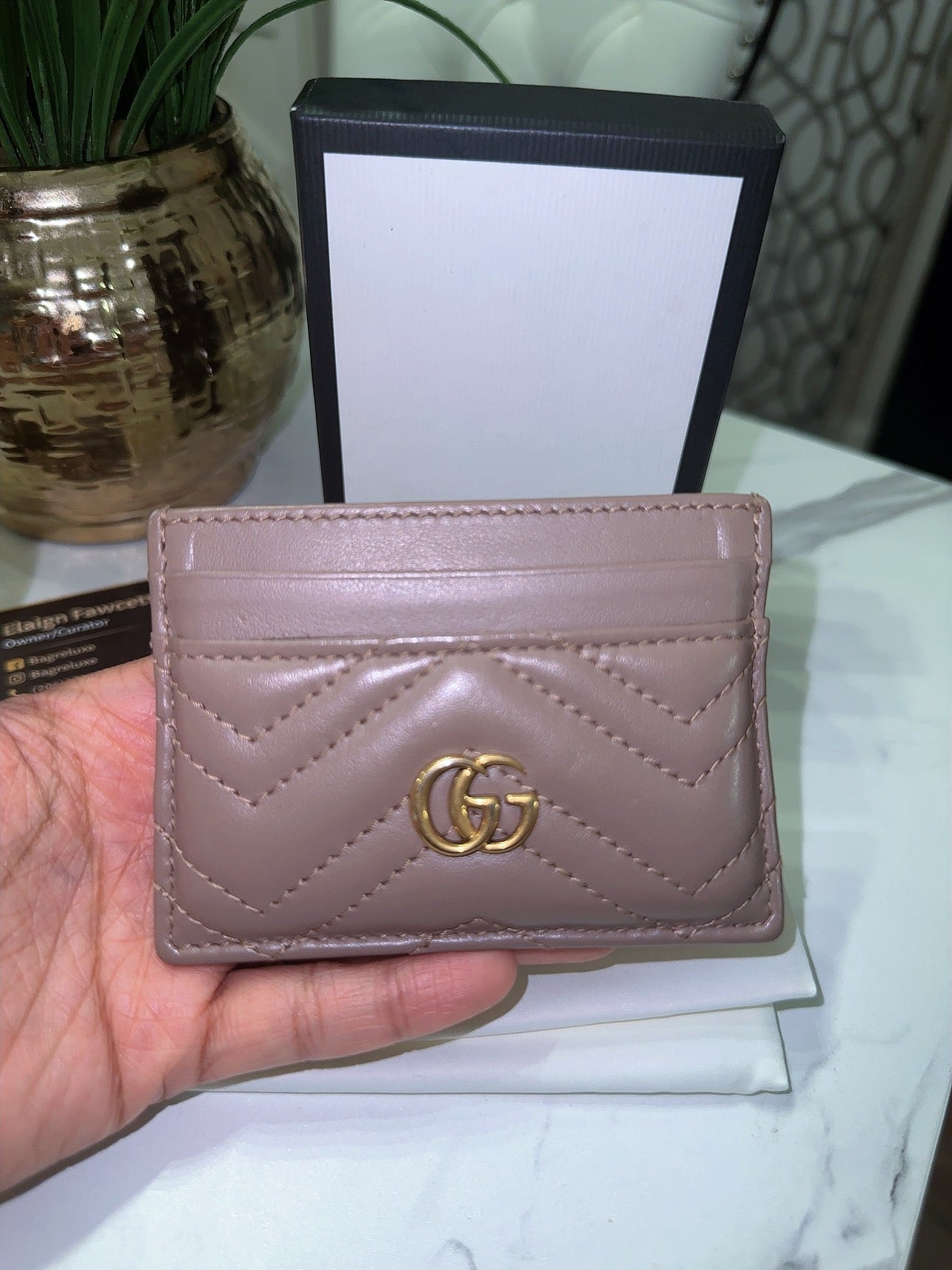 Marmont card holder with box and dustbag