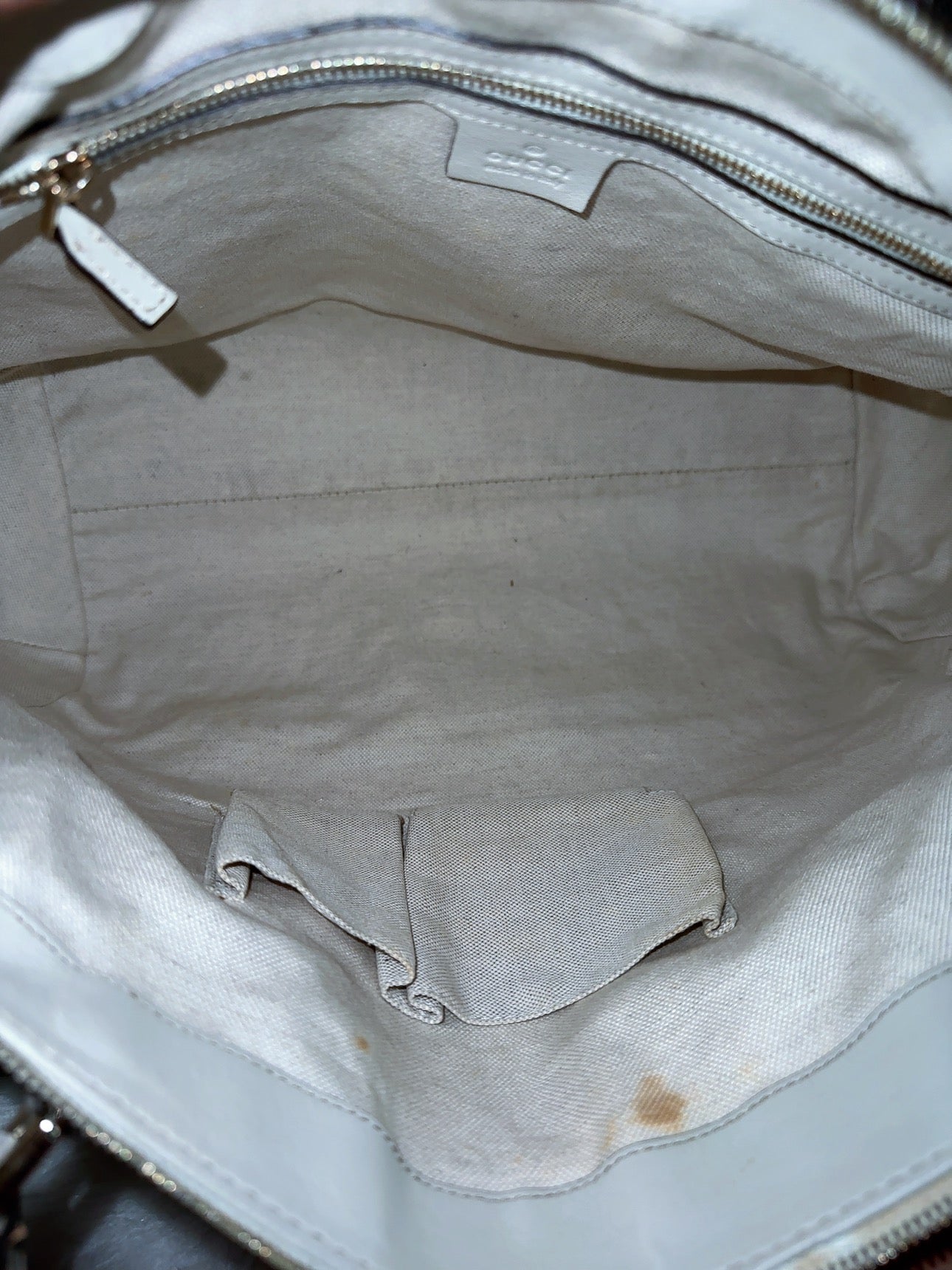 Guccissima Mayfair Top Handle Satchel Off White image 13