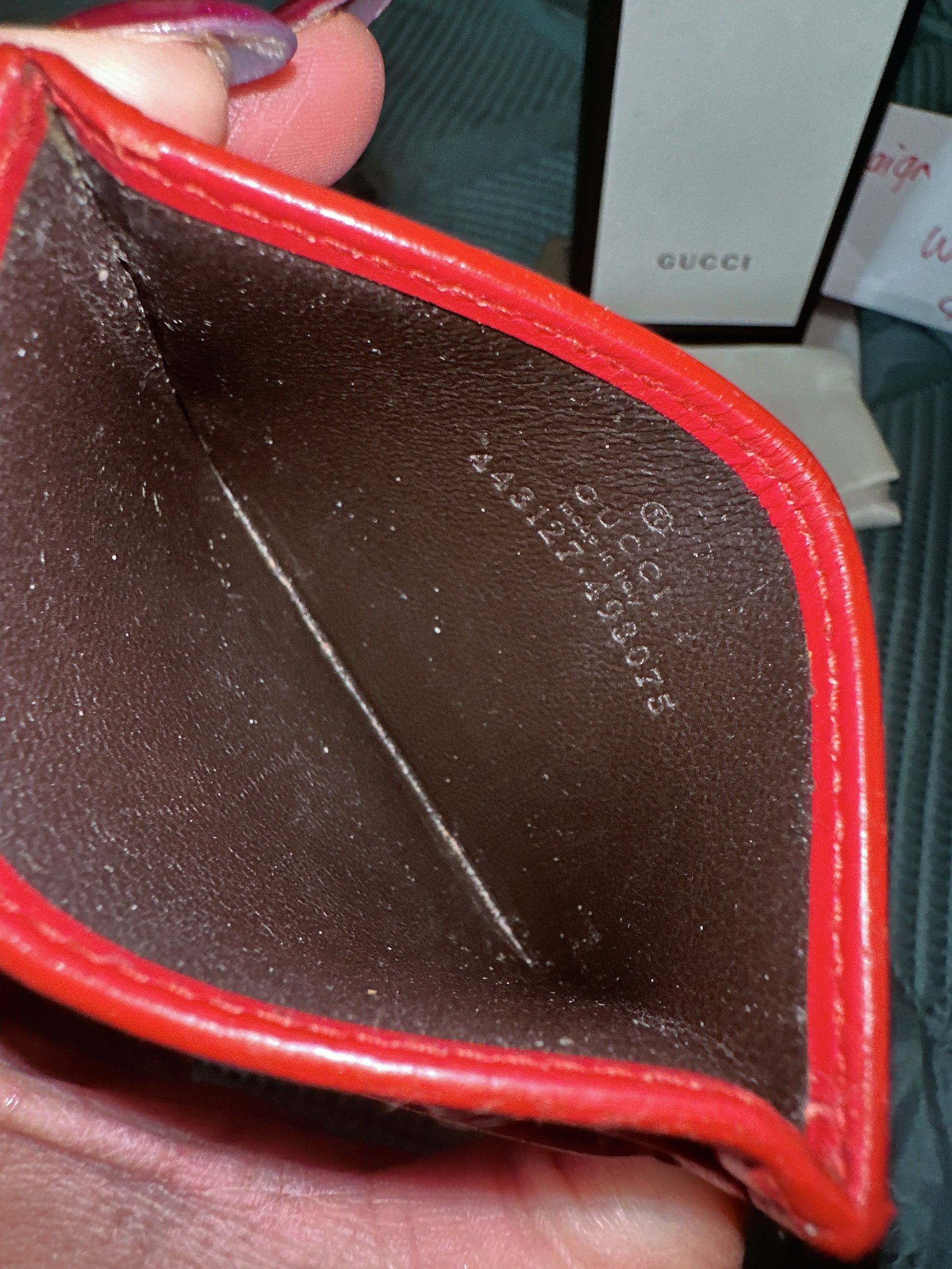 Authentic gucci card holer with box and dustbag image 6