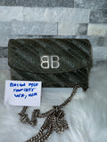 Glitter Logo Matelasse BB Wallet On image 0